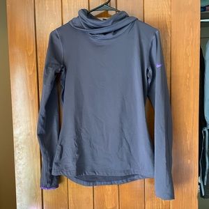 Nike Pro cowl neck fleece top
